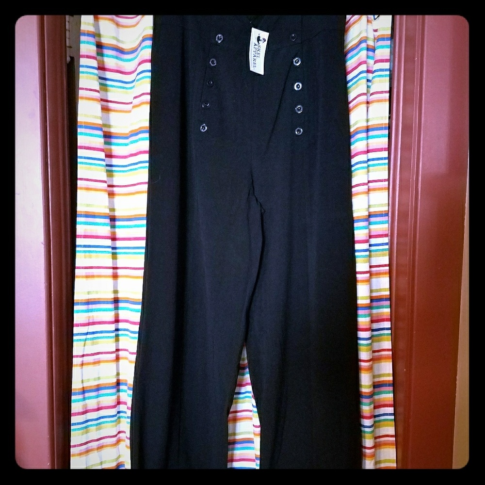 Skellapparell wide leg high waisted sailor trouser
